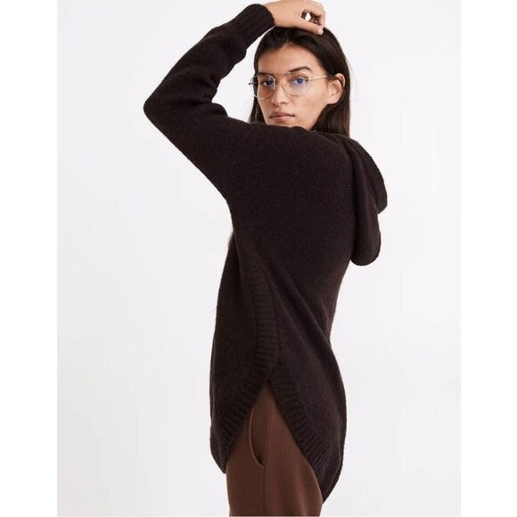 Madewell - Wilmington Hoodie Sweater Alpaca Wool Blend NB371 | XXS: Raisin Brown - Picture 1 of 14